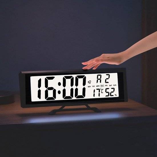 Digitale Wekker - Smart Display - Omgeving Monitoren - Aanraakscherm Bediening - 190 x 27 x 85 mm - Wit — afbeelding 2