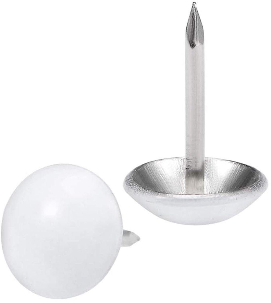 Dailygoods- Meubelspijkers 150 Stuks - Decoratieve Spijkers - Witte Bekledingsbeugels - Vintage Touch - Duurzaam - Eenvoudig te Installeren - Bekledingsspijkers