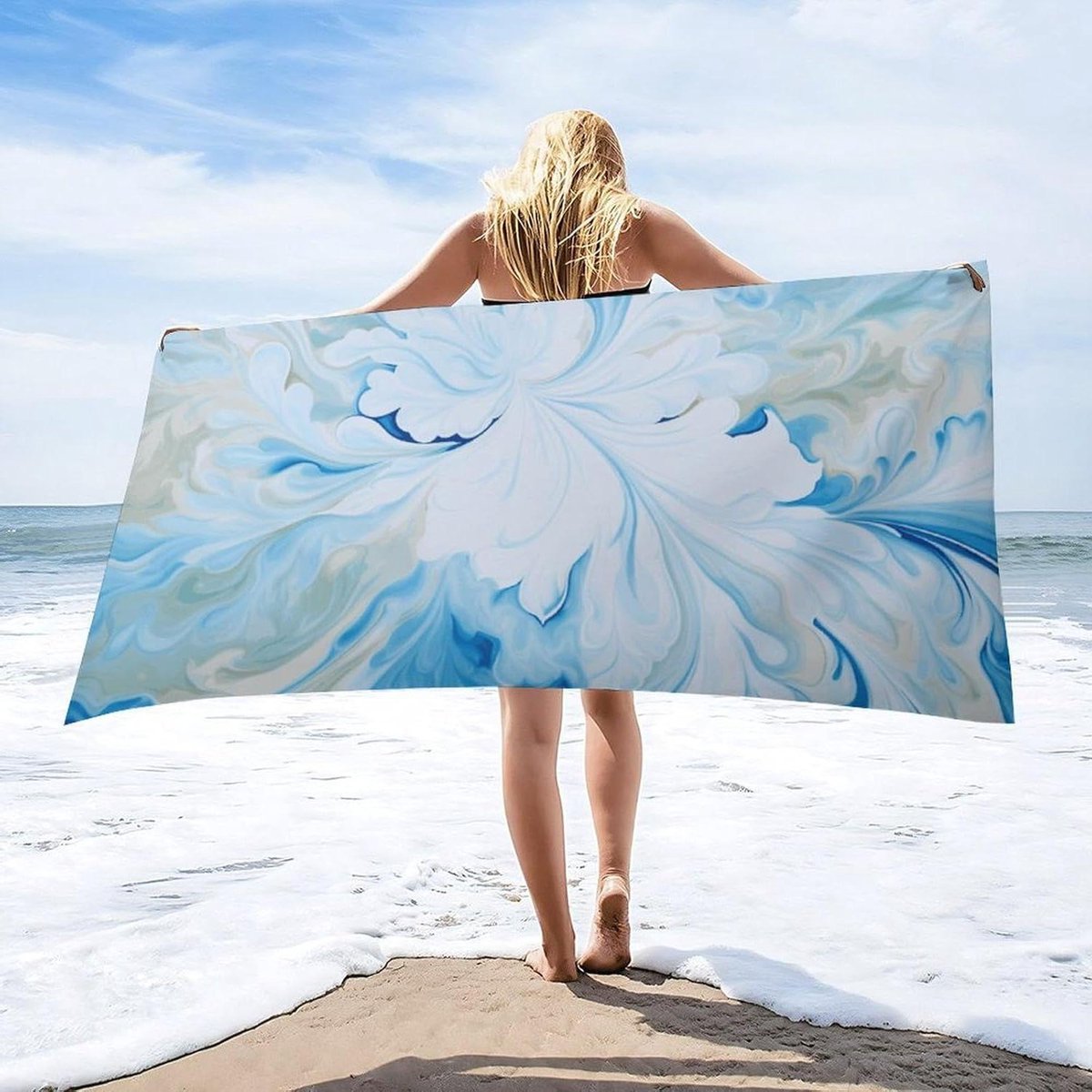 Strandlaken - Badhanddoek Reishanddoek - Strand Bezoek - Zandvrij Dubbelzijdig - 160x80cm 