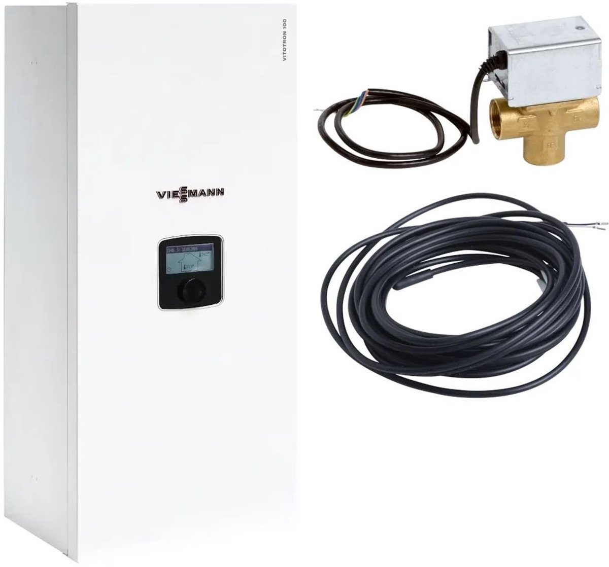 Viessmann Paket Vitotron 100 VMN3-24 12-24 kW Elektrische verwarmingsketel met opslagtemperatuursensor en 3-weg omschakelventiel, Z020844