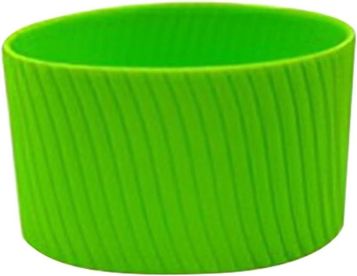 Herbruikbare Cup Cover - Mok Beschermer - Dranken Isoleren - Verticale Grip Design - 8 cm Diameter - Groen