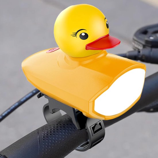 Fietslamp met Toeter - Eendenhoorn Licht - Veilig Fietsen - 2-in-1 Ontwerp - 22-32 mm Stuur - Geel — afbeelding 2