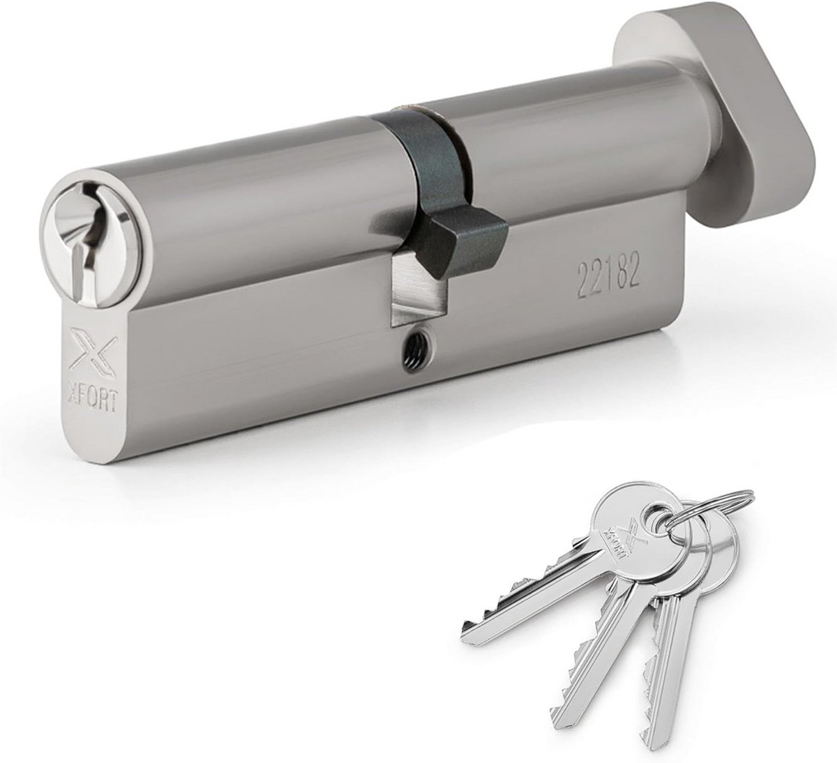 Duimdraai Cilinderslot - Veiligheidsslot Deur - Huis Beveiligen - Bump Boor Pick Bestendig - 90 mm - Chroom