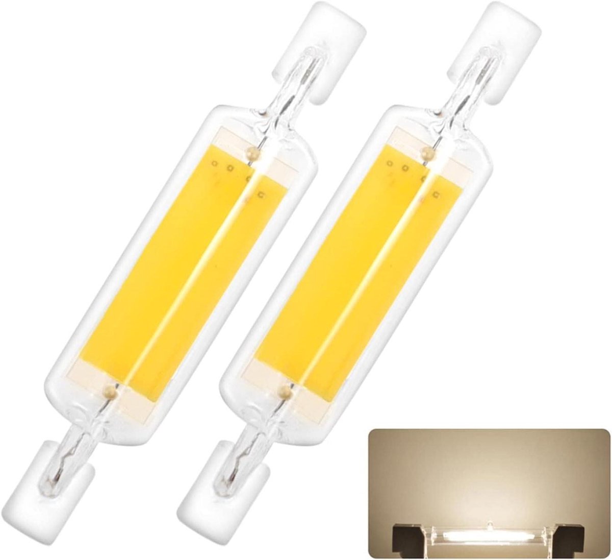 LED lamp - Vervangingslamp - Verlichting aanpassen - Dimbaar en energiezuinig - 78 mm - Natuurlijk wit
