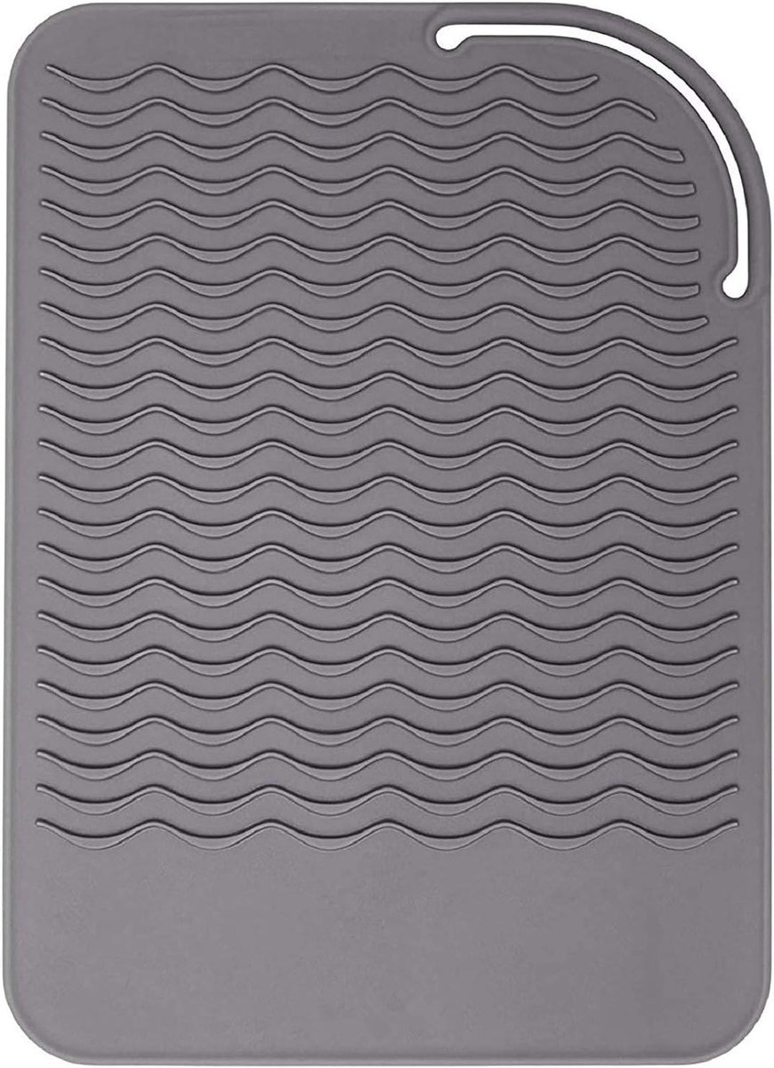 Siliconen Reismat - Styling Pad - Styling Gereedschap - Hittebestendig tot 450F - 23x17cm - Grijs
