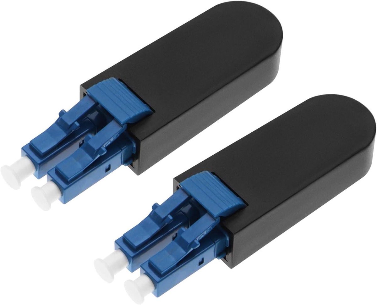 Loopback Adapter - Test Plug - Netwerk Testen - LC/UPC Connector - 54 x 14 mm - Blauw Zwart