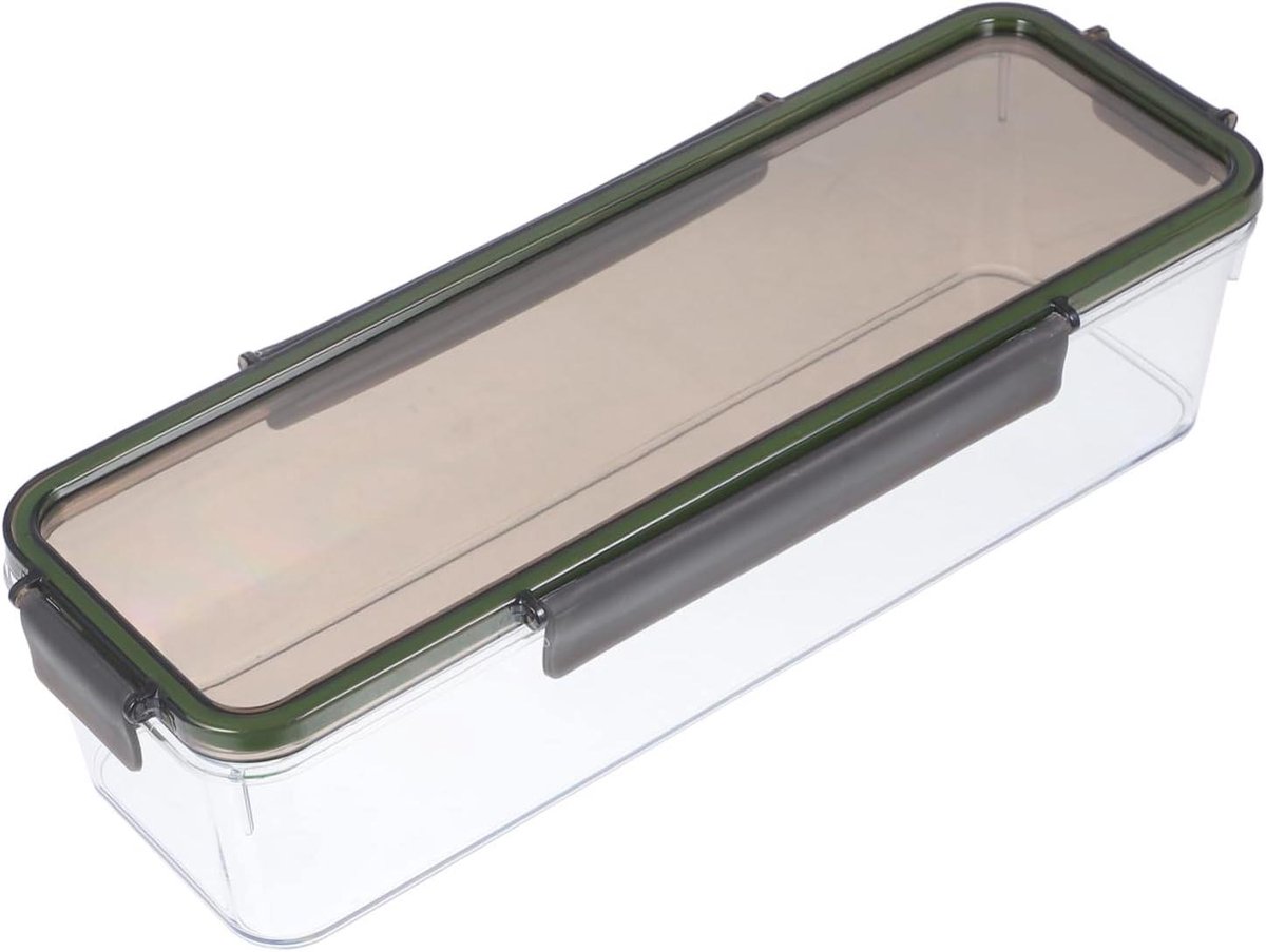 Cake Roll Opbergdoos - Vershoudbox Koelkast - Taarten Bewaren - Afgesloten Ontwerp - 31x11x7.6cm - Transparant