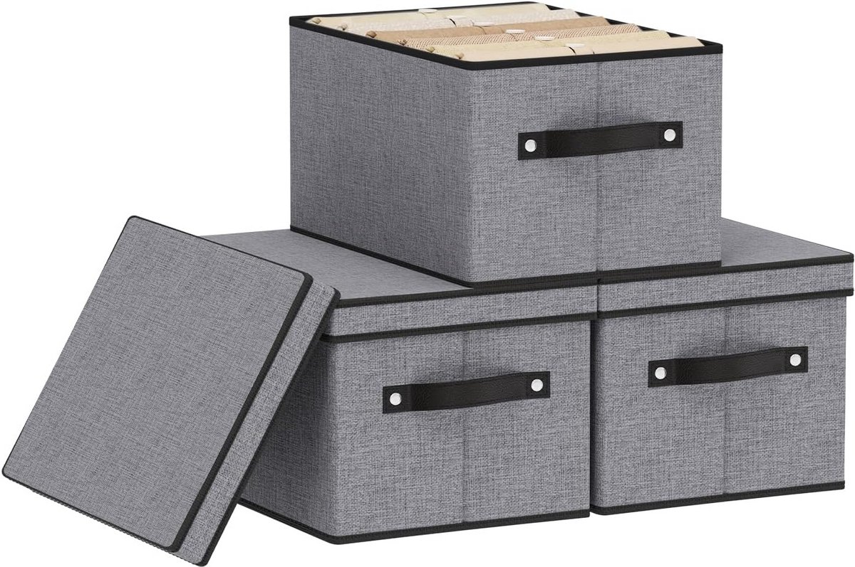 Opbergbak Met Deksel - Opbergdoos - Opbergbox - praktischgebruik