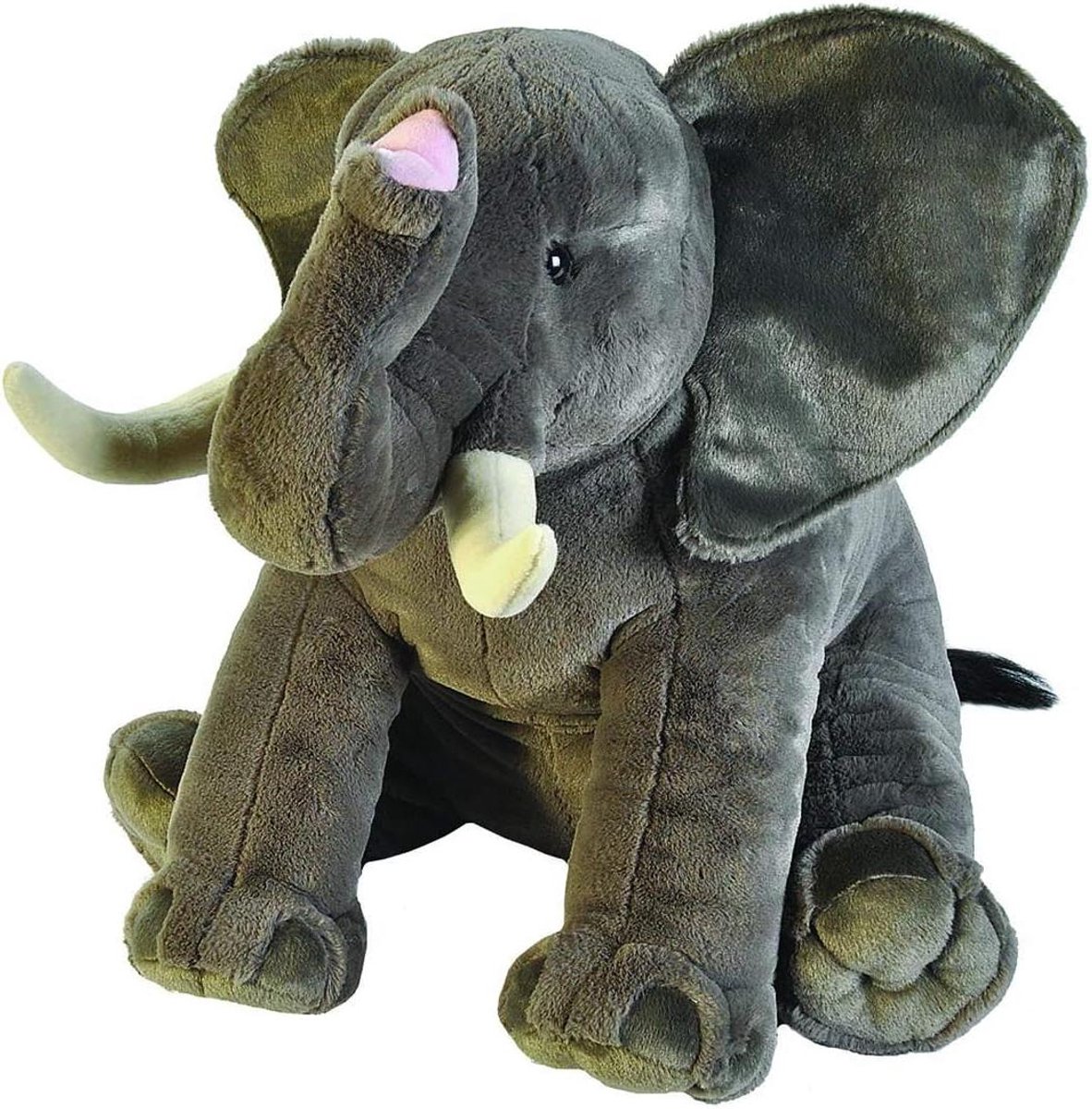 Grote Pluche Olifant - Zacht Knuffeldier - Knuffelen en Spelen - Handgemaakt Ontwerp - 53 cm - Grijs