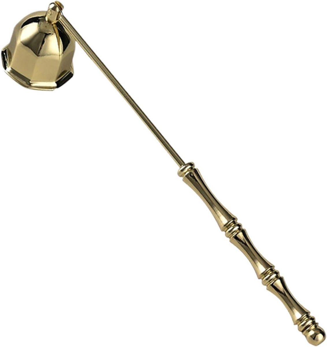 Kaarsenblusser - Kaarsenkap - Veilig Kaarsen Doven - Vintage Klokvorm - Lange Steel - Goud