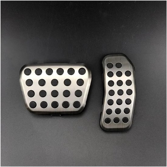 Pedaalhoezen Auto - Antislip Covers - Verbeter Rijervaring - Duurzaam Roestvrij Staal - 3 Stuks - Zilver — afbeelding 3