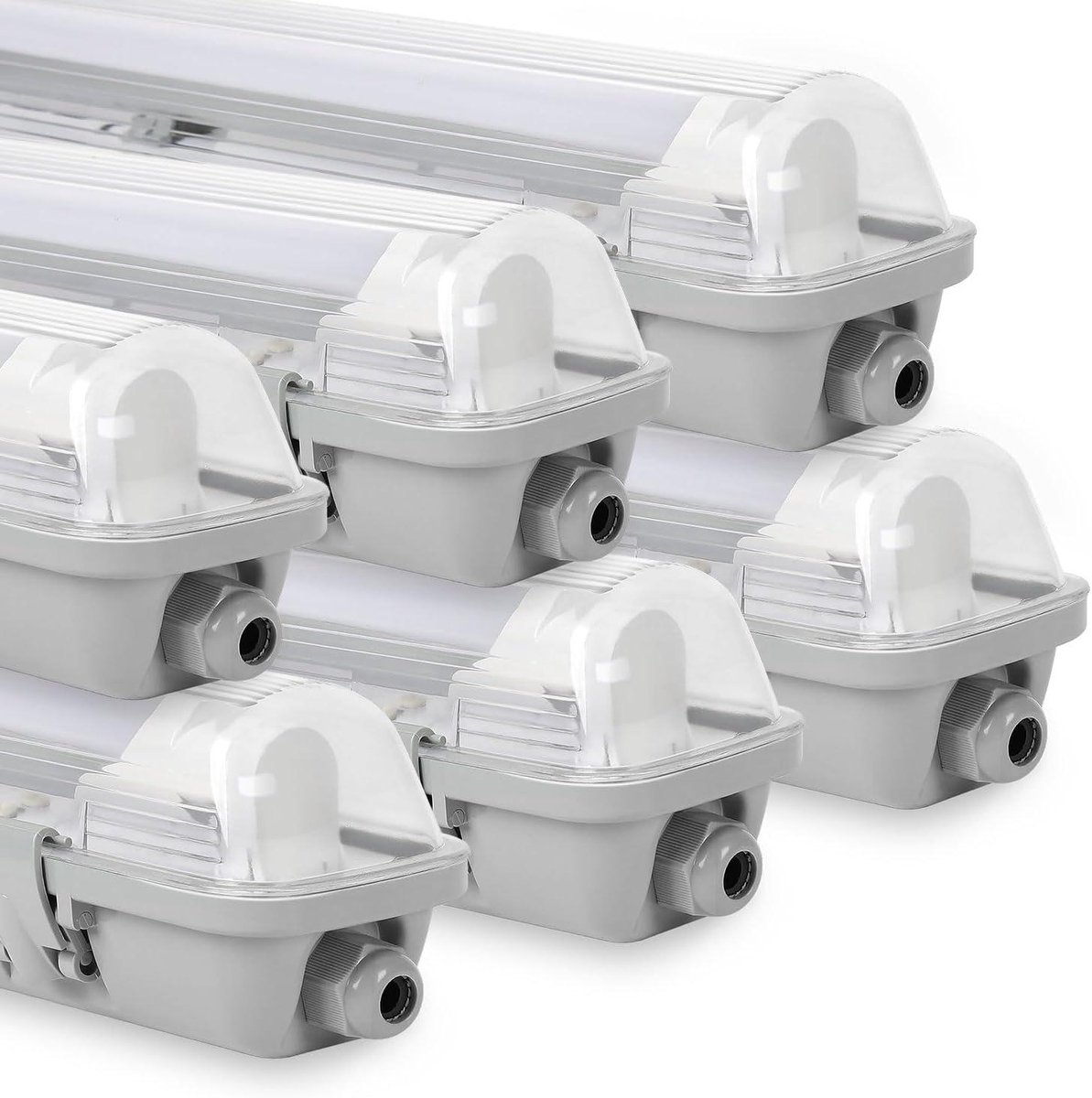 Led Lamp - Vochtige Ruimte - Werkplaats Verlichting - IP65 Waterdicht - 120 cm 6 Stuks - Neutraal Wit