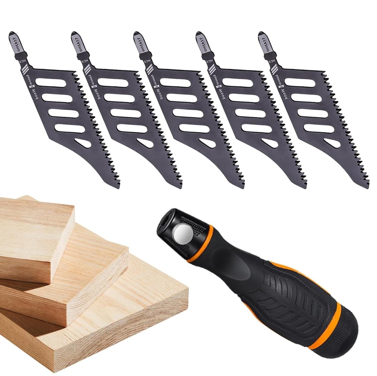 Metalen figuurzaag - Juwelierszaag precisie - Hobby handwerk - Duurzaam stalen frame - 5 delig - Zoals afgebeeld