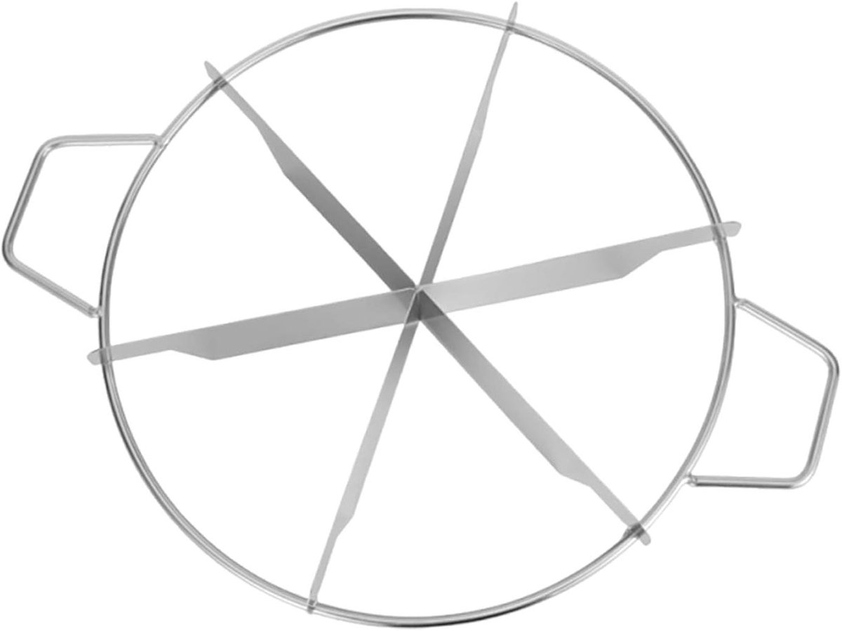 Taartverdeler - Taartsnijder - Gelijkmatig Porties - Roestvrij Staal - 6 9 10 Stukken - Zilver