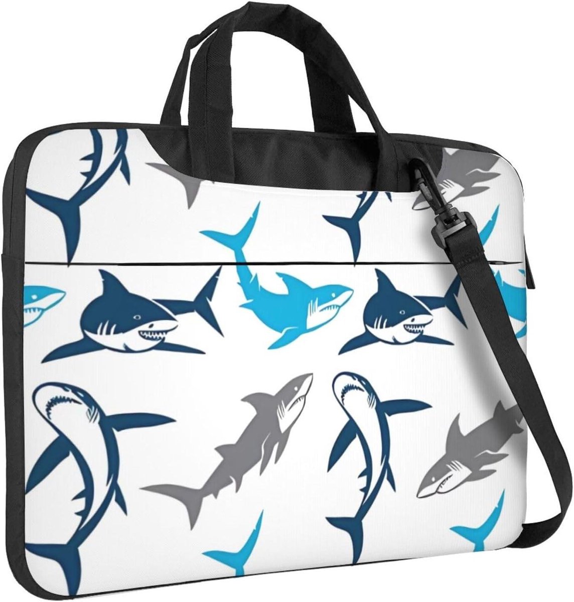 Laptop Tas - Computerhoes - Zakelijk Vervoer - Grote Capaciteit - 396 cm - Haaien Print