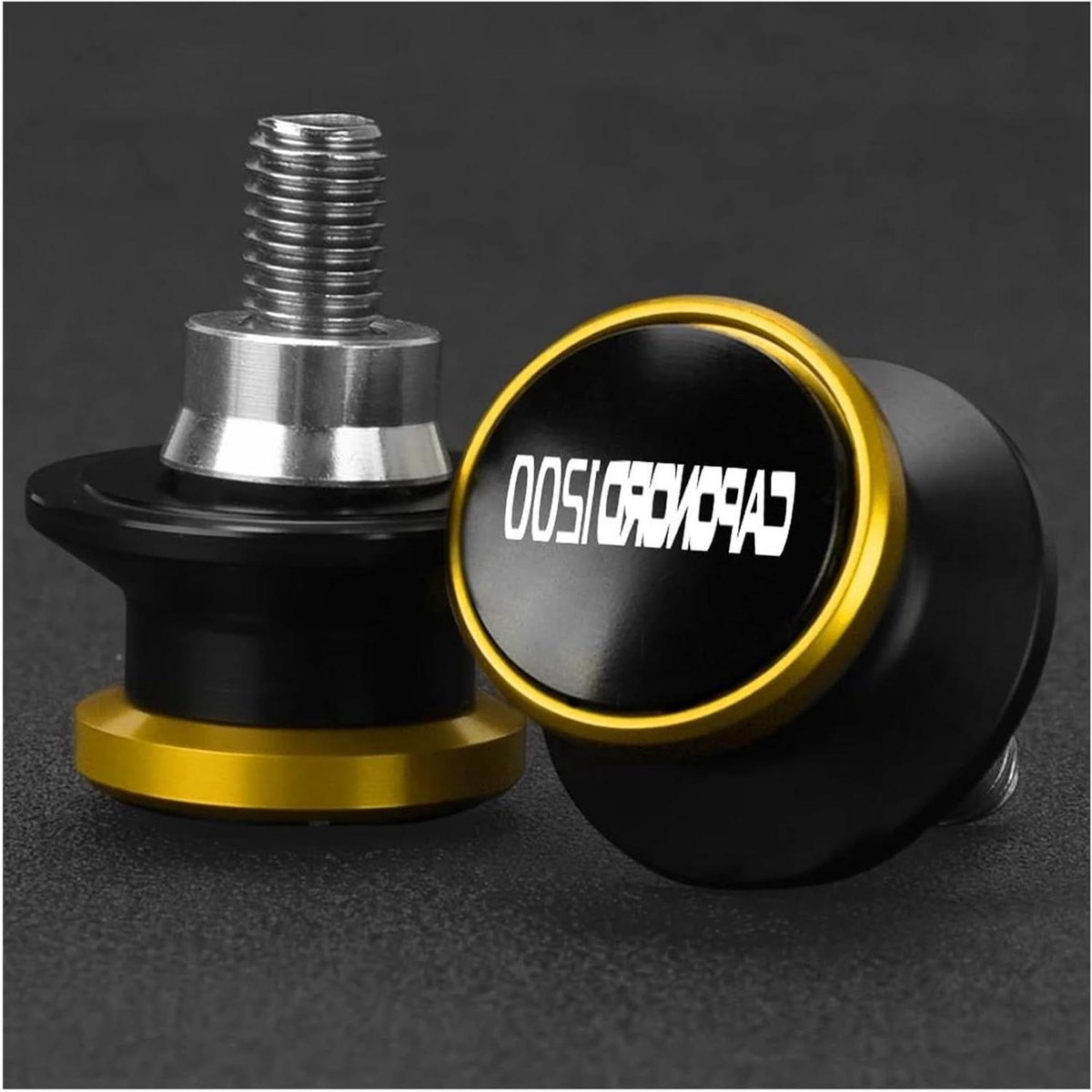 Motorfiets Bobbins - Achterstandaard Schroeven - Onderhoud Motor - CNC Gefreesd Aluminium - 6MM - Goud