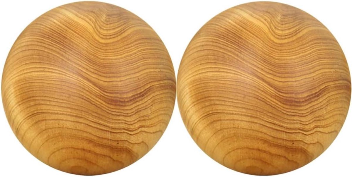 Handmassageballen - Houten rollers - Spierontspanning hand - Traditioneel fitness hulpmiddel - 5 x 5 x 5 cm - Houtkleur