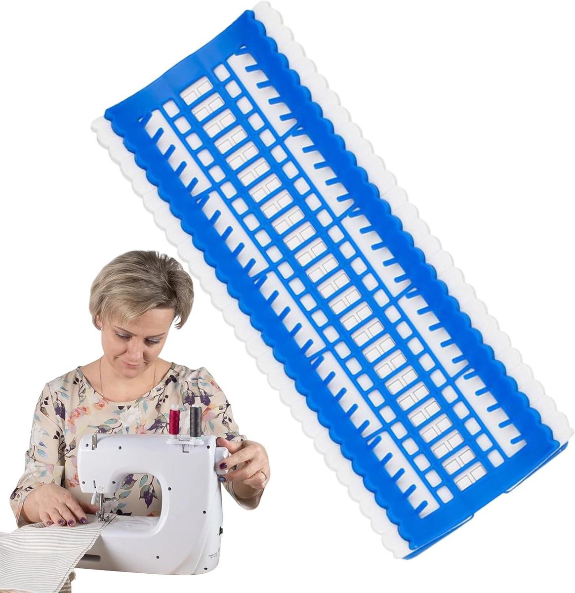 Borduurgaren Opberger - Draad Organizer - Handwerk Sorteren - 50 Roosters - 275 x 105 cm - Wit