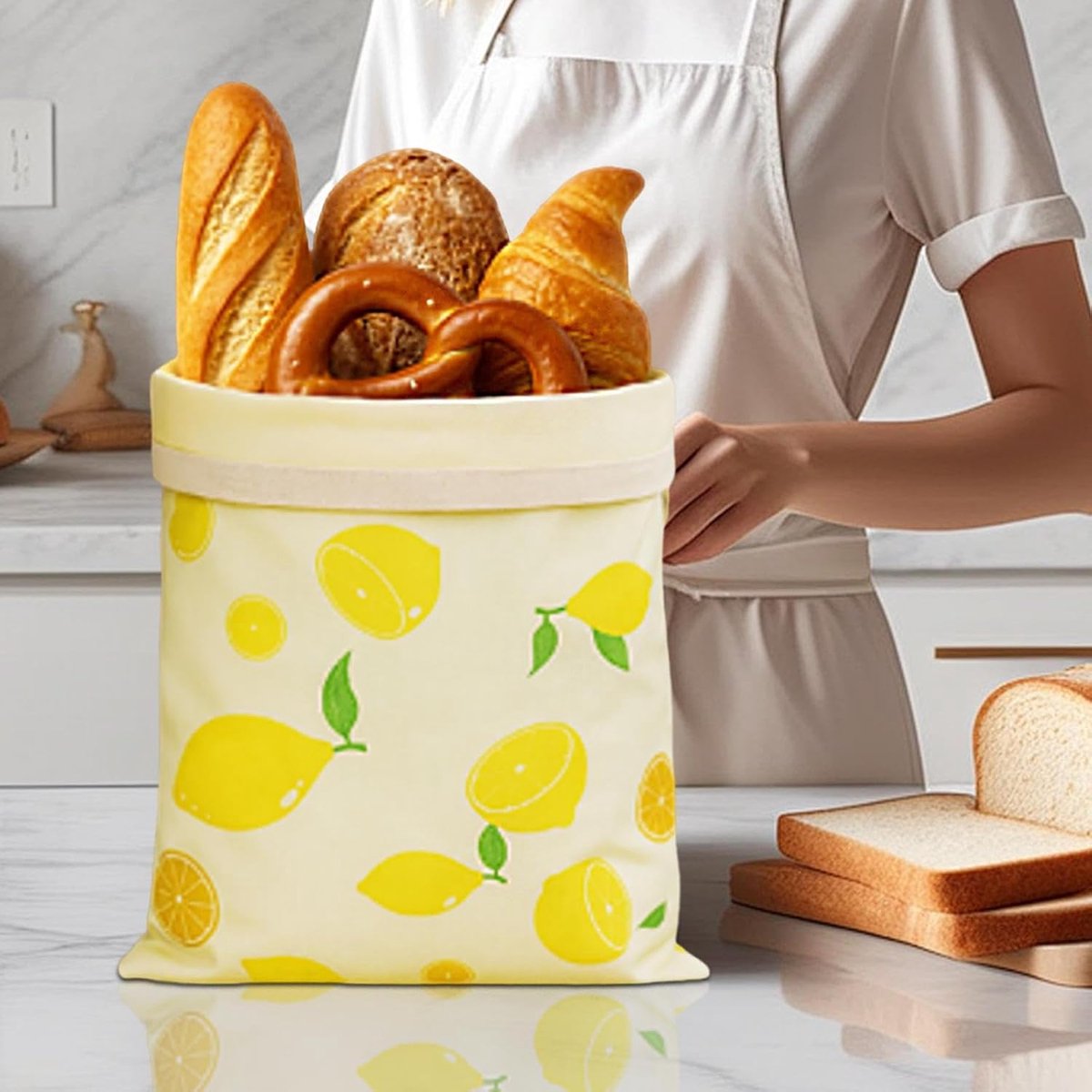 Herbruikbare Broodzak - Voedselbewaringszak - Brood Vers Houden - Drievoudige Structuur - 33x19x5 cm - Niet gespecificeerd