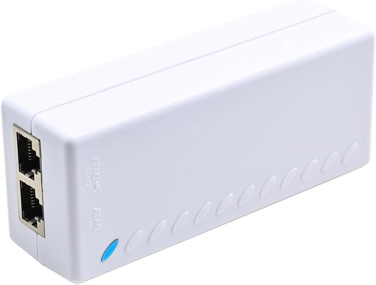 PoE+ Injector - Power over Ethernet Adapter - Netwerk Uitbreiden - 10 Gbps Hoge Snelheid - 100 m - Wit