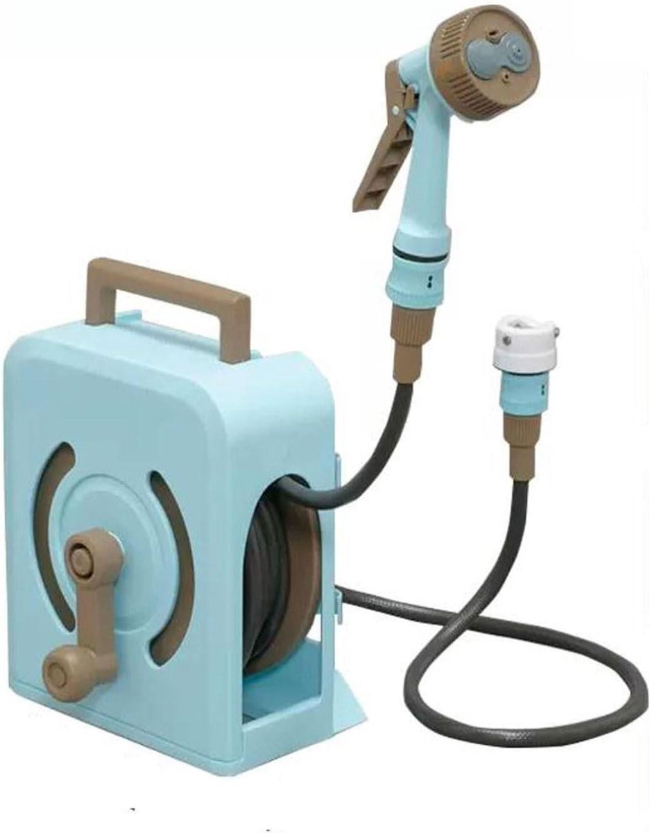 Tuinslanghouder - Slanghaspel - Tuin Bewateren - Compact Ontwerp - 15 m - Blauw