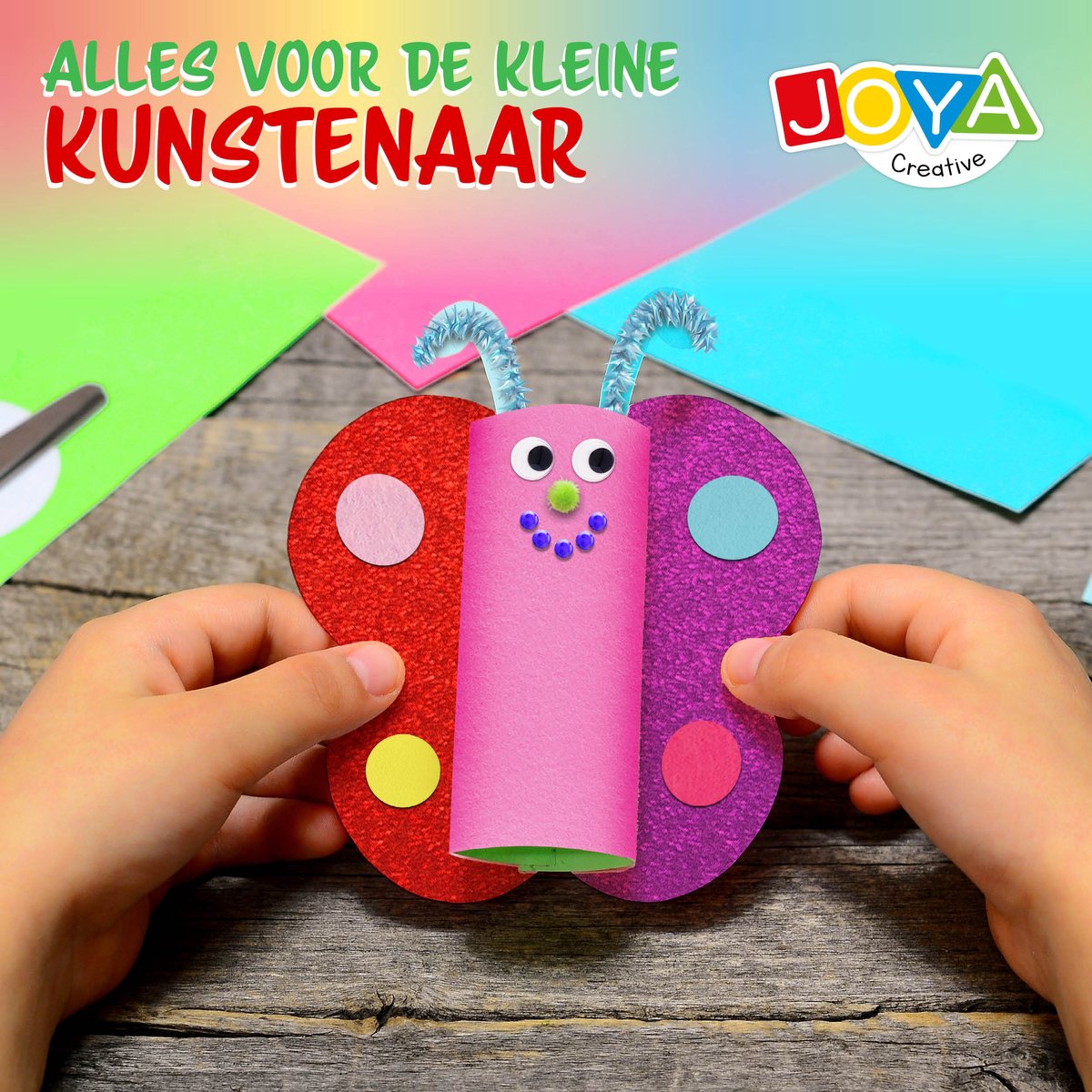 Knutselen voor Kinderen 1000pcs Knutselkoffer - Knutselen meisjes en jongens - Geschikt voor kinderen vanaf 4 jaar - In handige opbergkoffer - Joya Creative — afbeelding 4