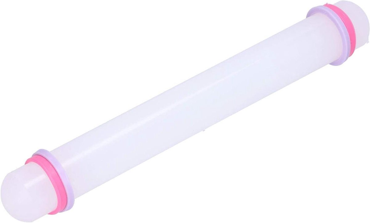 Deegroller Plastic - Bakroller Koekjes - Taarten Bakken - Anti-aanbaklaag - 23 cm - Wit