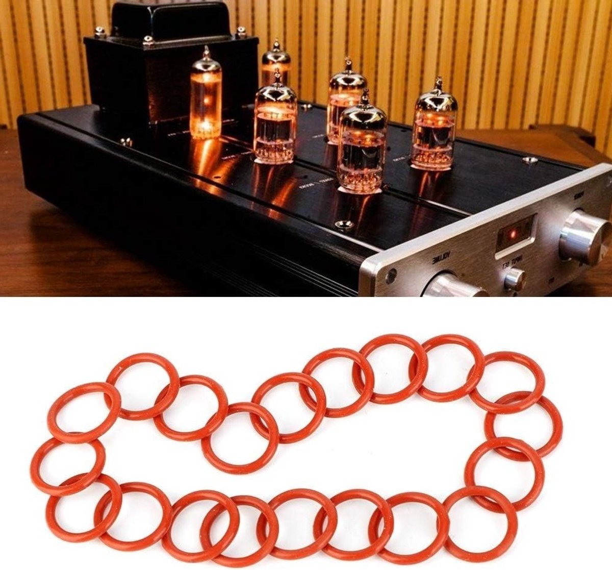 20 Stuks Siliconen Ringen voor Tube Dempers Geschikt voor 12AX7, 12AU7, 12AT7 en EL84 Versterkers