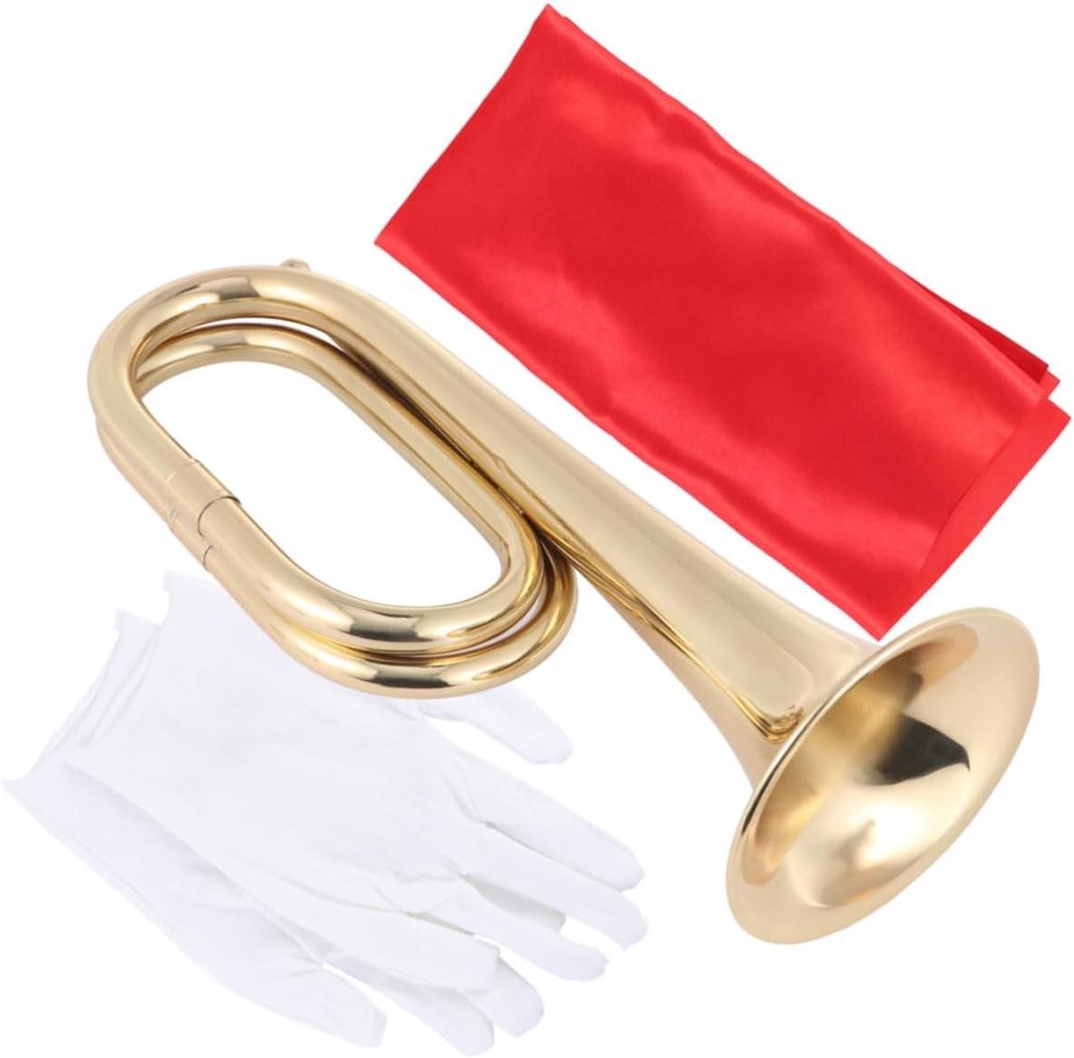 Studenten Trompet - Bugel Trompet - Muziek Oefenen - Gegraveerd Logo - 29 cm - Goud