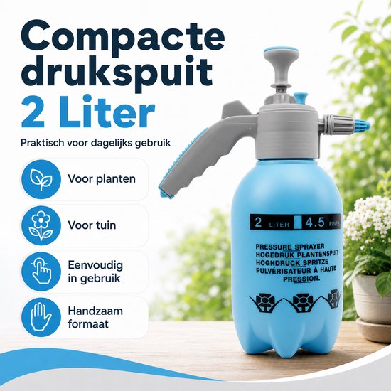 C-Line Marine Drukspuit 2 Liter - Tuinsproeier met Verstelbare Sproeikop - Plantenspuit Drukspuit - Onkruidverdelger - Druksproeier van Merkloos	 — afbeelding 5