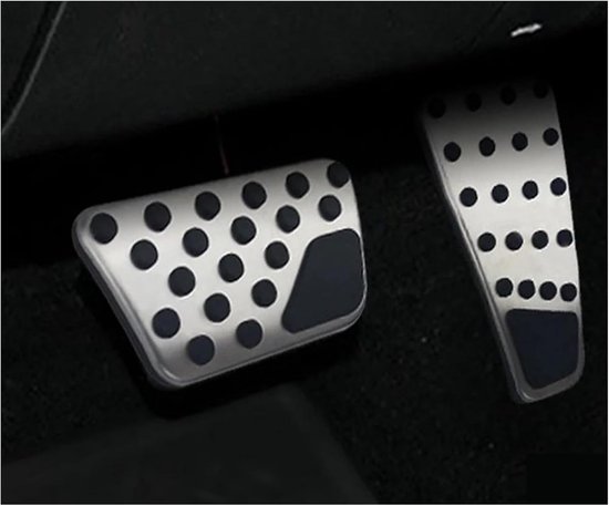 Pedaalhoezen Auto - Voetsteun Covers - Verbeter Rijervaring - Roestvrij Staal - One Size - Zilver — afbeelding 2