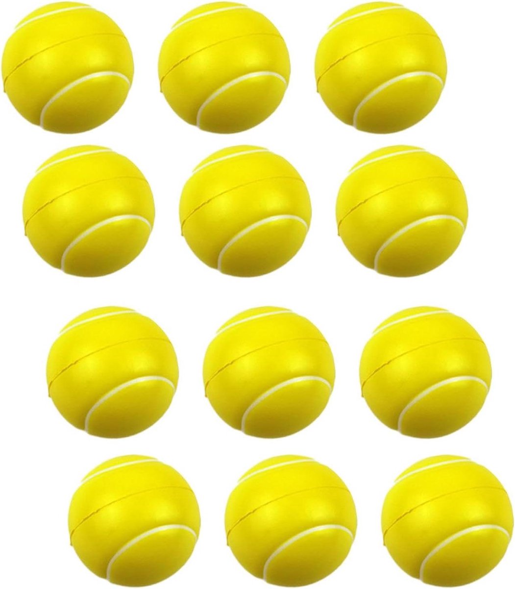 Schuim Tennisballen - Zachte Ballen - Beginners Training - Lichtgewicht Ontwerp - 12 Stuks - Geel