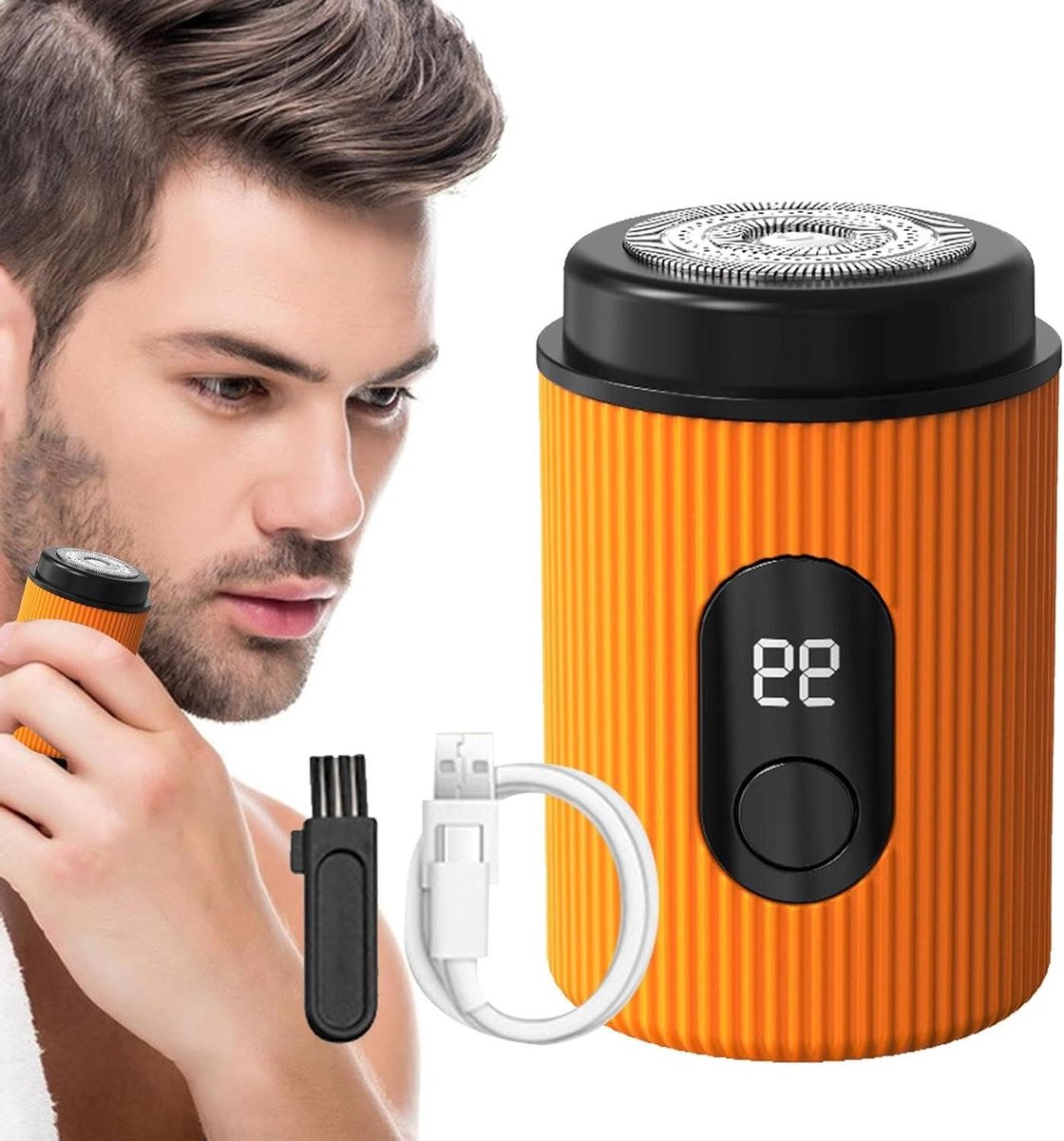 Elektrisch Scheerapparaat - Baardtrimmer Heren - Reis Verzorging - USB Oplaadbaar - Compact Formaat - Zwart