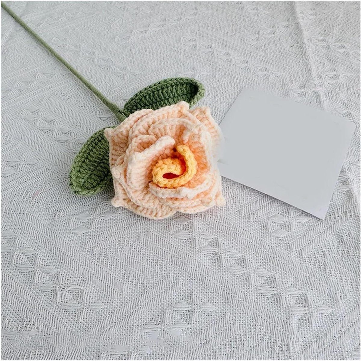 Gehaakte Bloemen - Gebreide Decoratie - Woning Aankleden - Handgemaakt Uniek - 41 cm Lengte - Kleur1