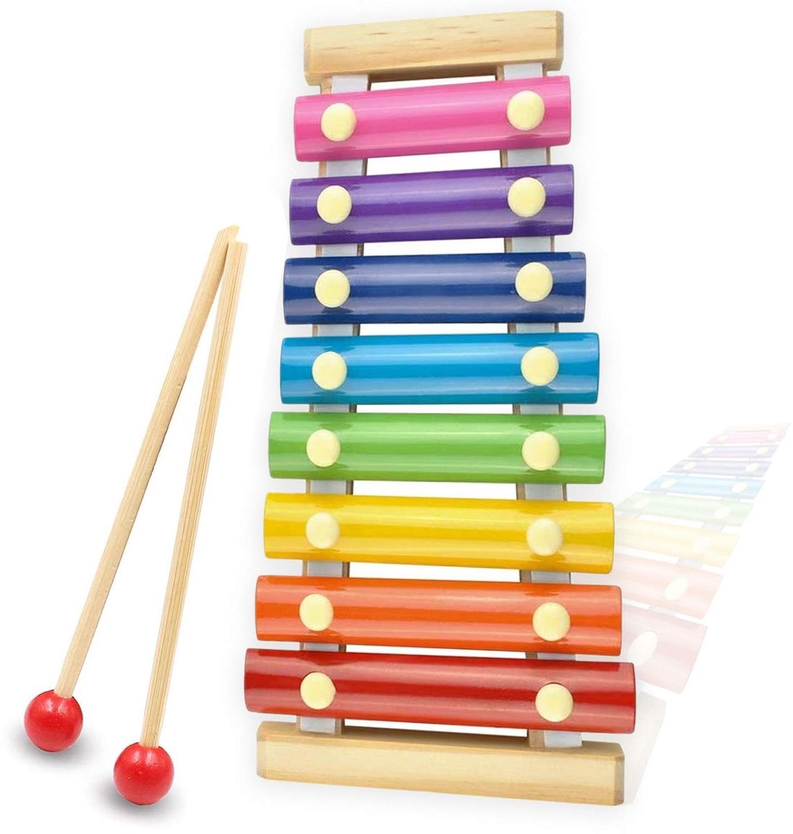 Dailygoody - Xylofoon voor kinderen - Muziekinstrument - Educatief speelgoed - Houten muziekinstrument - Klokkenspel - Geschikt voor kinderen - Regenb