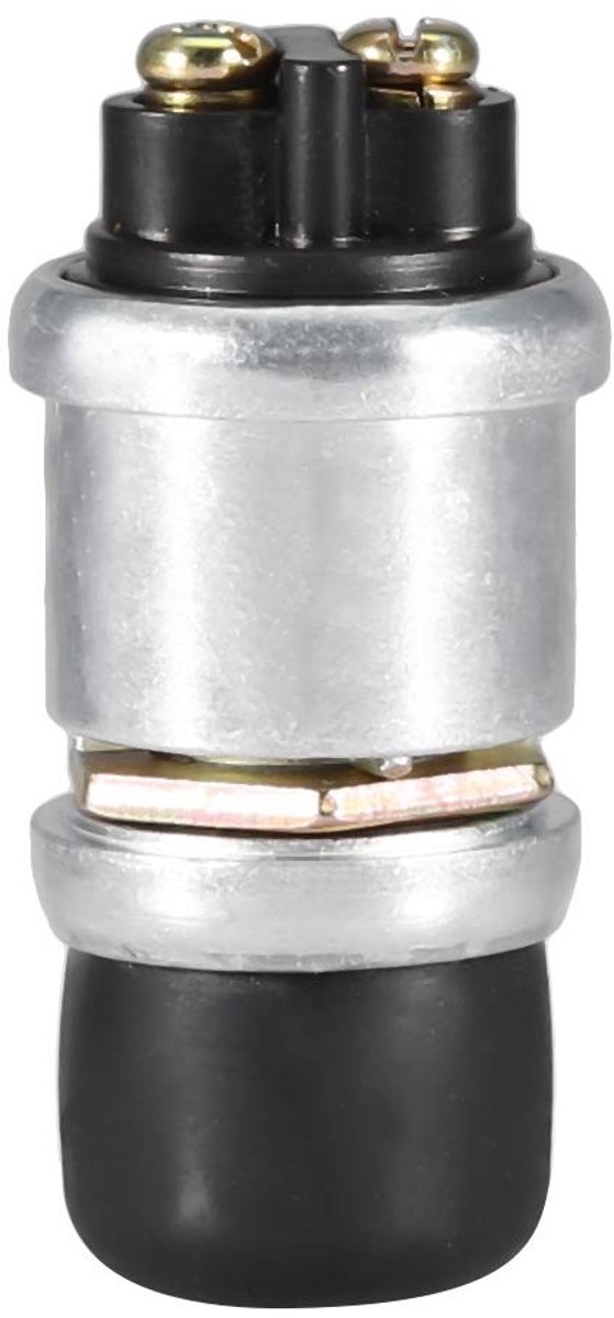 Dailygoody - Claxon Drukschakelaar - Waterdicht 12V - Robuust en Betrouwbaar - Zilver en Zwart - Geschikt voor Auto en Boot - Universele Toepassing