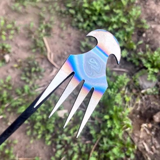 Onkruidwieder Set - Wiedegereedschap Tuin - Onkruid Verwijderen - 4 Scherpe Tanden - 35 cm - Zilver van Onkruidwieder — afbeelding 3