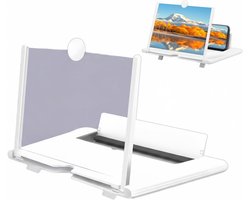 Telefoon Scherm Vergroter - Schermversterker Projector - Films Kijken - 3D HD Beeld - 22 cm - Wit