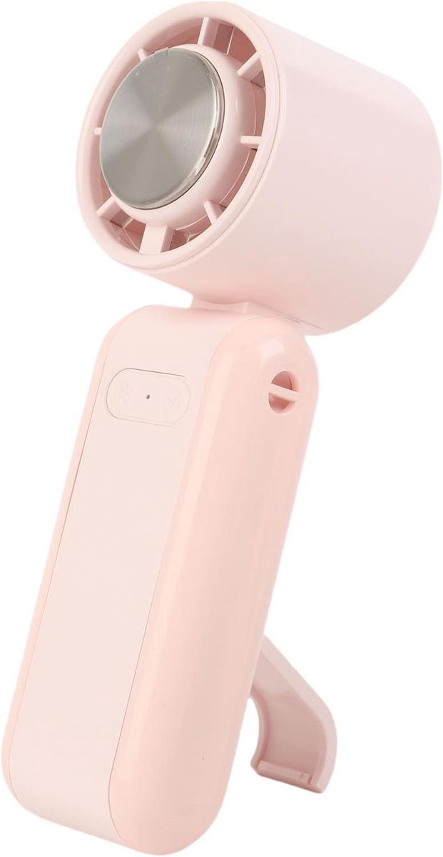 Draagbare Handventilator - Persoonlijke Koeler - Koelte Onderweg - Vijf Snelheden - 17 cm - Roze