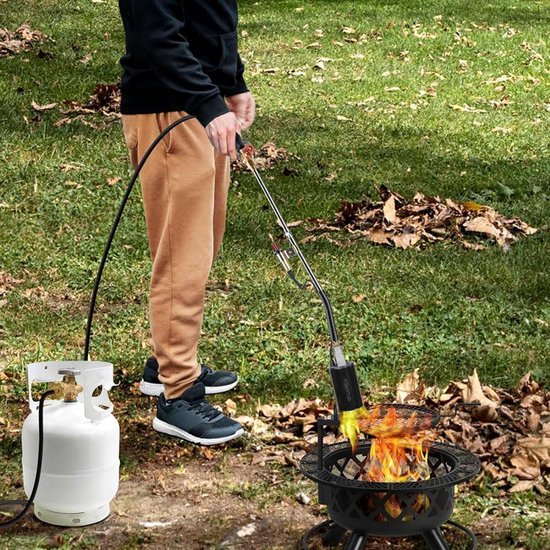 Propaan Torch Brander - Onkruidbrander Tuinbrander - Onkruid Verwijderen - Draagbaar Ontwerp - 1 Stuks - Zilver — afbeelding 3