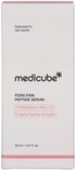 Medicube PDRN Pink Peptide Serum doosje. Tekst: 'Dedicated to real results'.