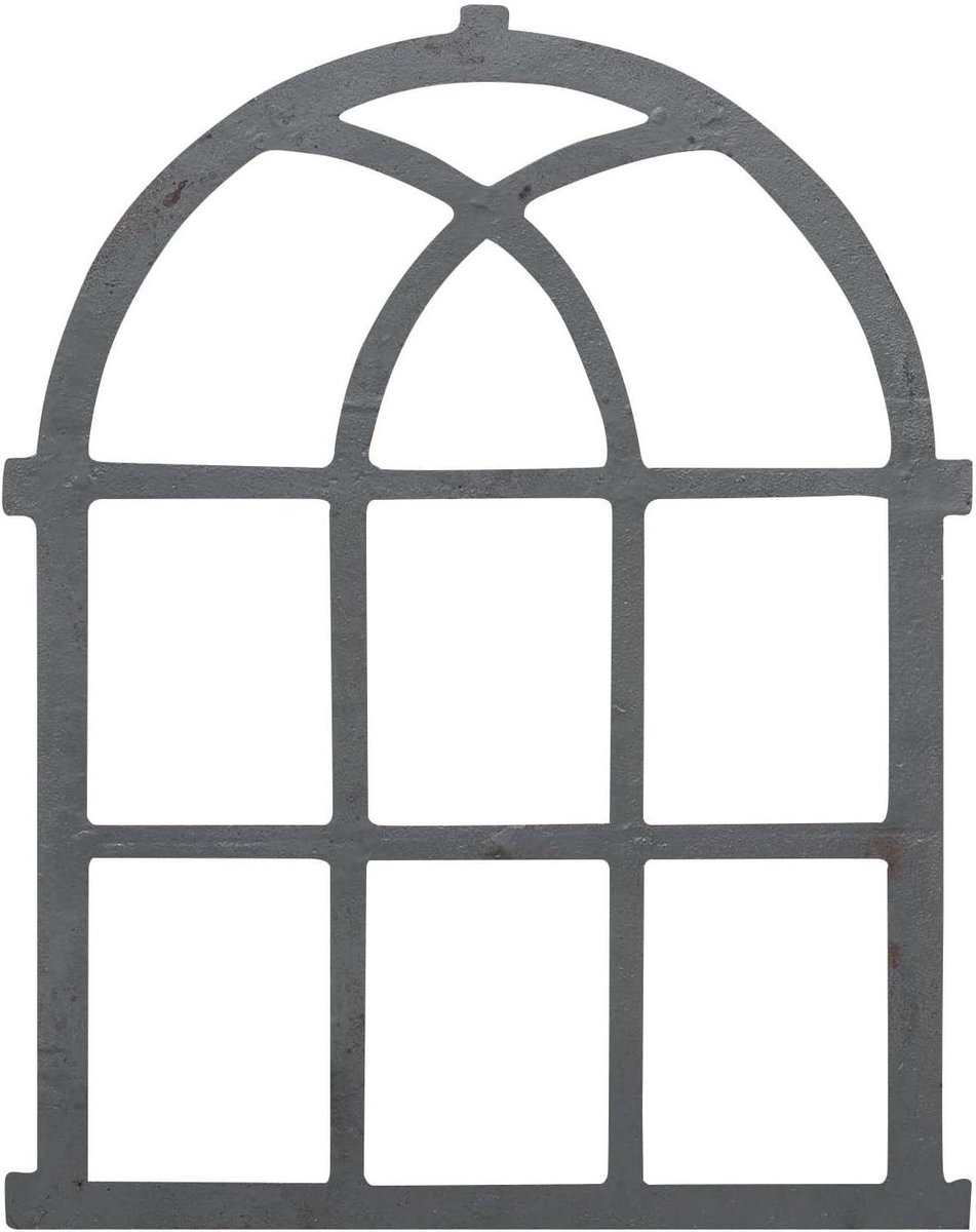 Schuurraam Antiek - Gietijzeren raam - Decoratie en renovatie - Historisch model - 54 x 72 cm - Grijs