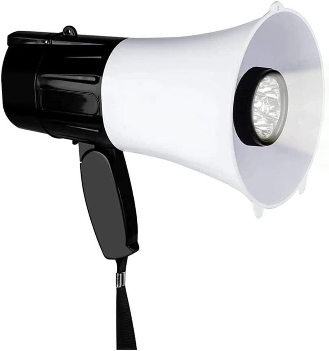 Draagbare Megafoon - Luidspreker Bullhorn - Aandacht Trekken - Met Sirene Functie - 24x15x19cm - Zwart