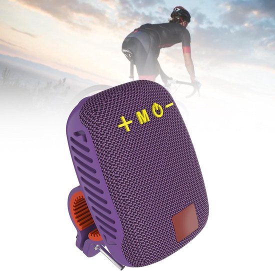 Luidspreker - Bluetooth-luidspreker - Leuningluidspreker - 5×10×7,2 cm - Met standaard - Ingebouwde FM-radio - Draagbare Bluetooth-luidspreker voor fietsen - IPX5 waterdicht - Reis- en buitenluidspreker - Stereo - Paars van Merkloos — afbeelding 2