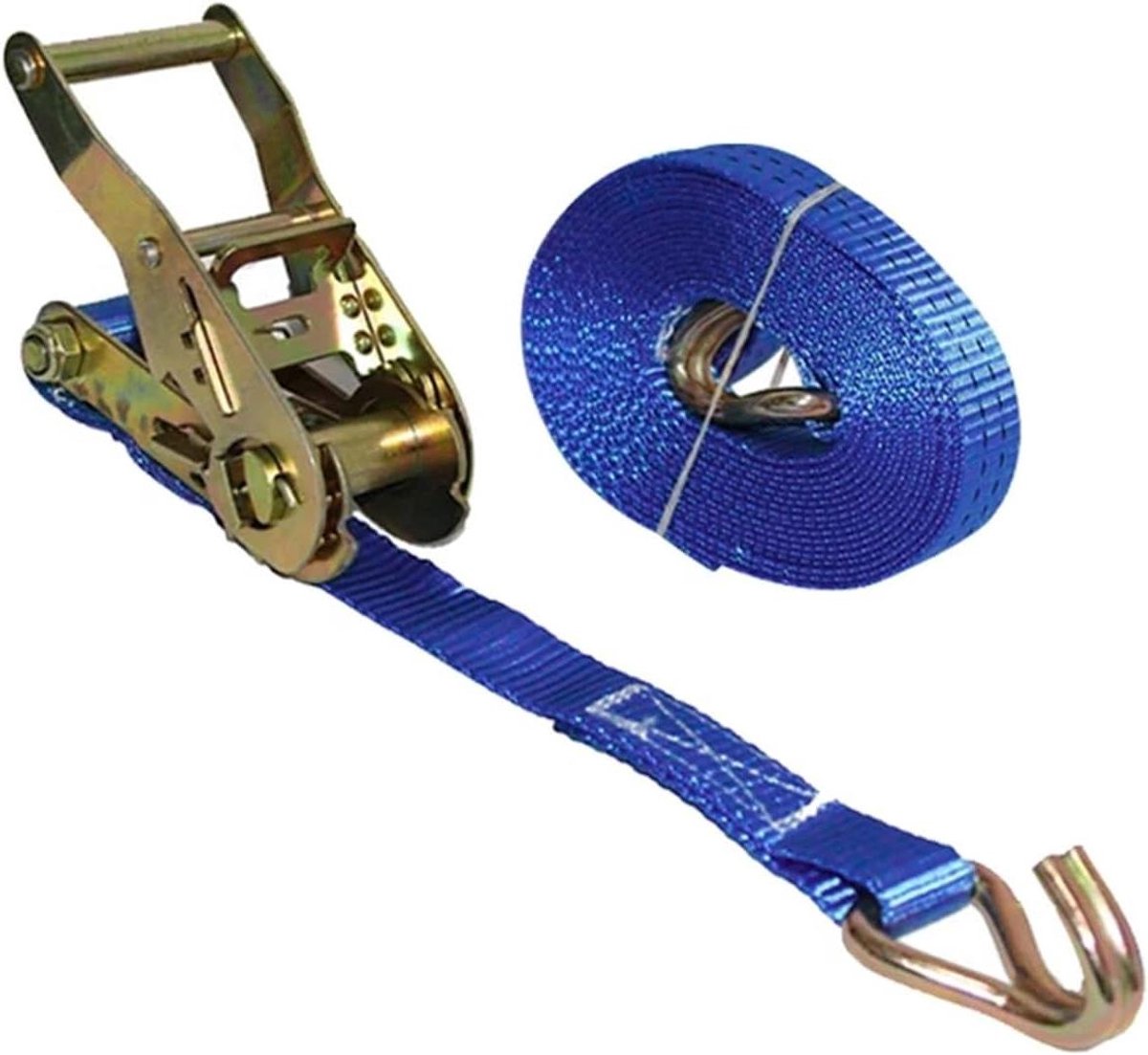 Spanbanden Ratelriem - Vastzetbanden - Vracht Beveiligen - Metalen Spansluiting - 5 Meter Lengte - Blauw