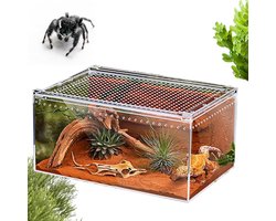 Acryl Reptiel Terrarium - Spider Behuizing Gecko Habitat - Huisdier Observatie - 360 Graden Zicht