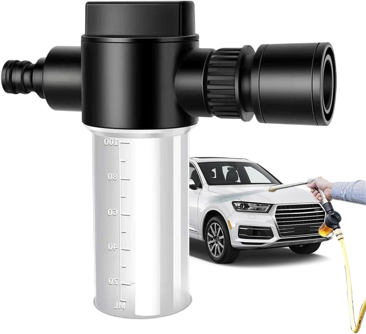Hogedrukreiniger Schuimlans - Precisie Irrigatie - Effectief Tuinieren - Geoptimaliseerde Verdunning - 100 ml - Transparant