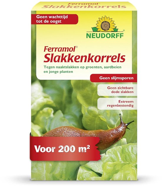 Neudorff Ferramol Slakkenkorrels - 1kg Slakken bestrijden voor 200 m² - Geen slijmsporen en geen zichtbare dode slakken