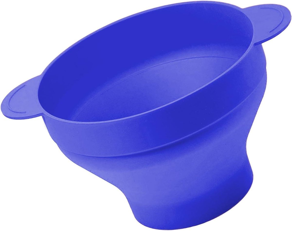 Popcorn Emmer - Snack Kom - Filmavond Thuis - Opvouwbaar Ontwerp - 24 cm Breed - Donkerblauw