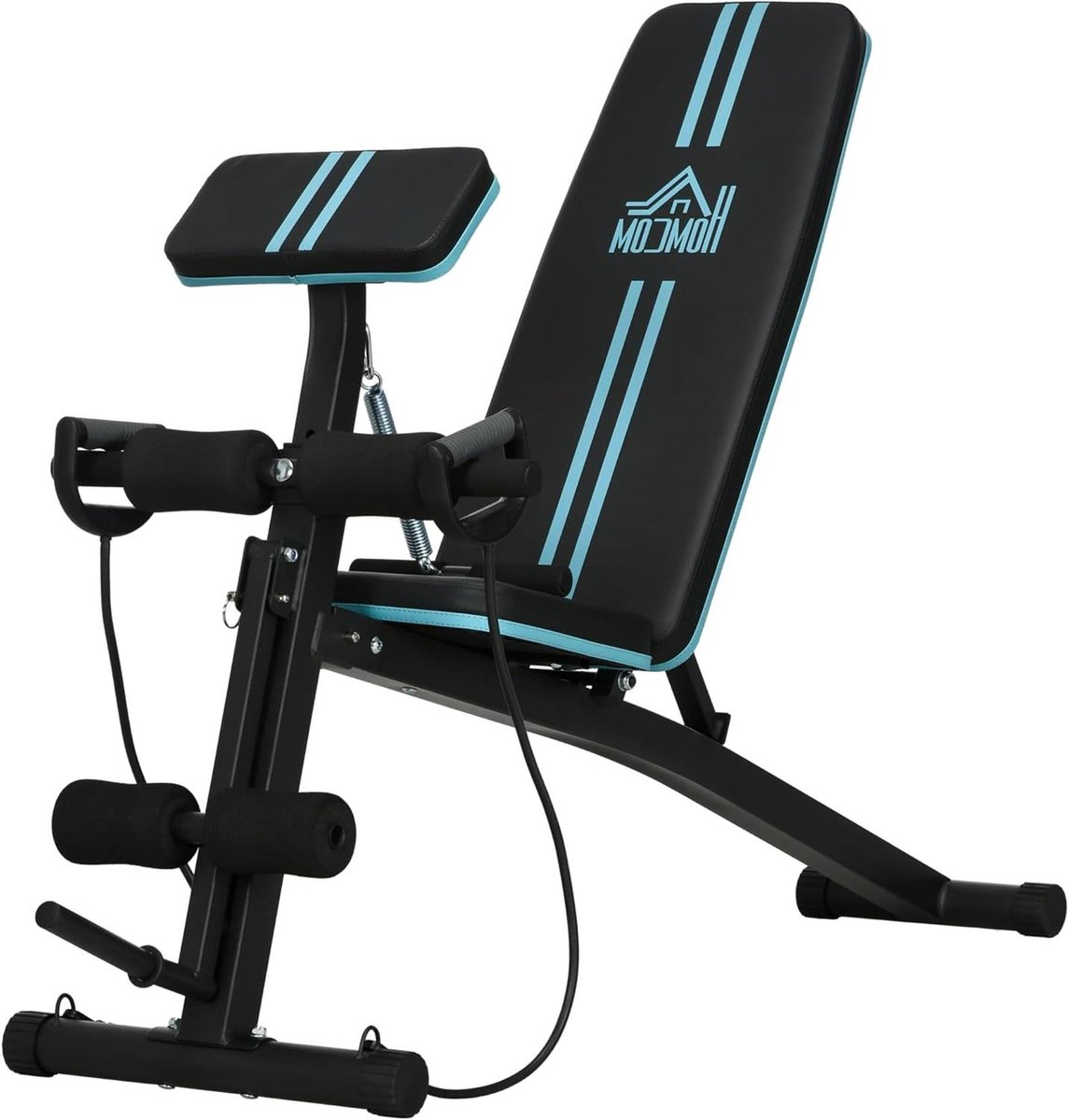 Trainingsbank - Fitnessbank - Kracht Training - 7-voudig Verstelbaar - 300 kg Belastbaar - Blauw